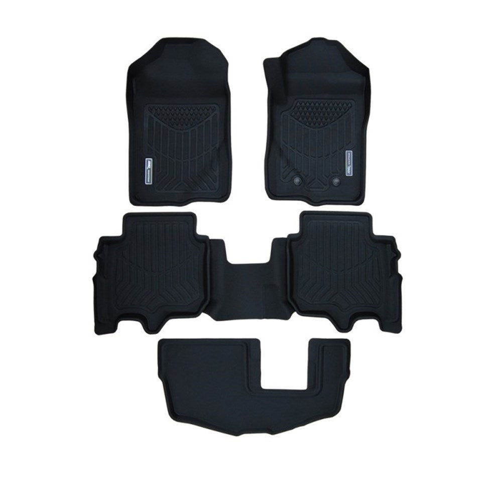 TruFit 3D to Suit 2022 Onwards Next Gen Ford Everest Maxtrac Tailor Made 3-Row Set of Heavy Duty Black Rubber Floor Mats - 3D-FEVE22WAGBKMAX (*Bulky Item, Freight Charges Apply)