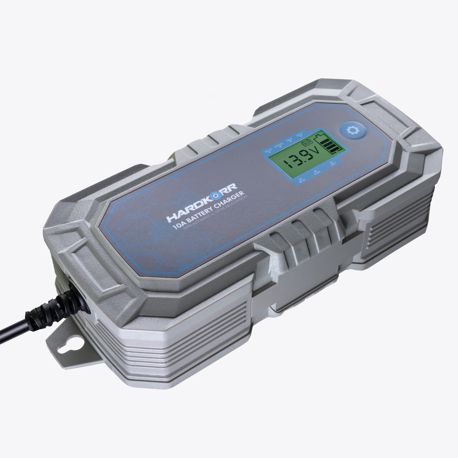 HardKorr HKPBATCHG10A 10A AC 6/12V AGM and Lithium (LiFePO4) Compatible Automatic Battery Charger