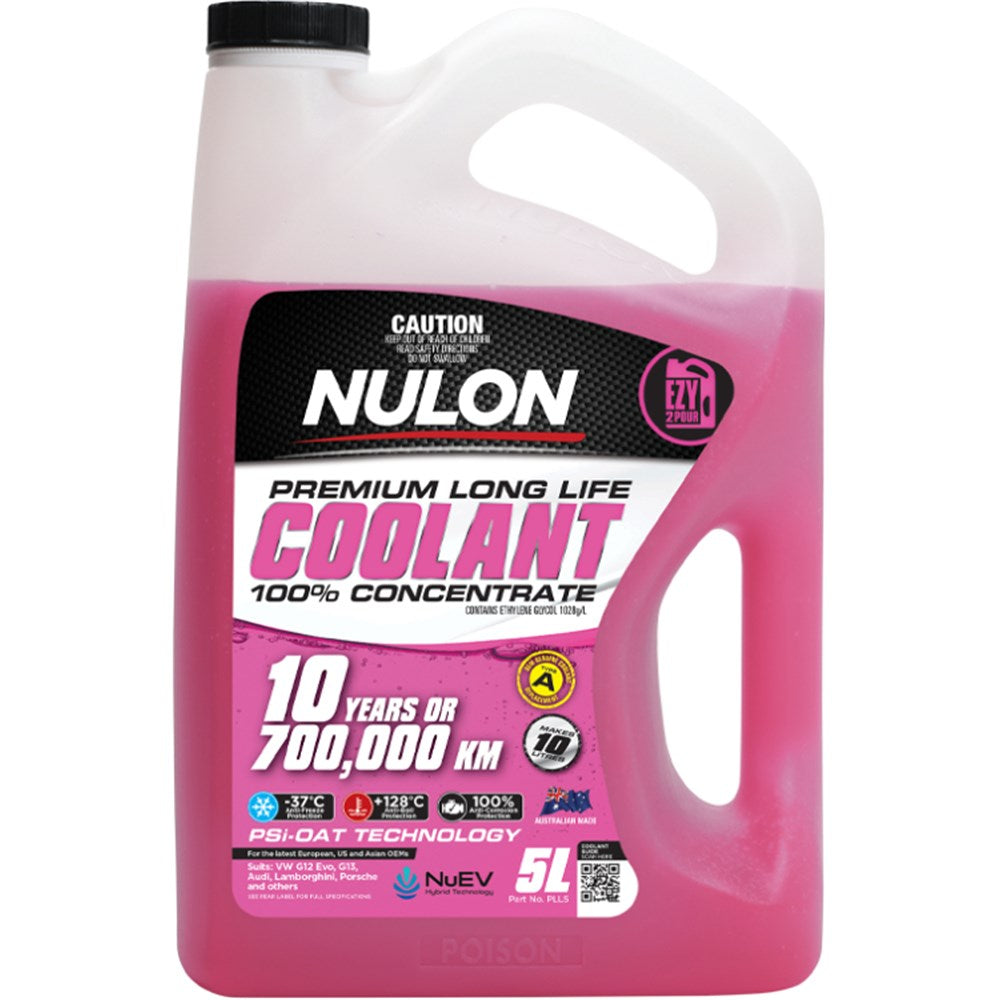 Nulon Pink Premium Long Life Coolant Concentrate - 5L - PLL5