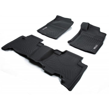 TruFit 3D to Suit October 2013+ Toyota Prado 150 Series (4 door, Auto Only) Maxtrac Tailor Made Heavy Duty Front and Rear Set of Black Rubber Floor Mats  - 3D-TPRA13P4BKMAX (*Bulky Item, Freight Charges Apply)