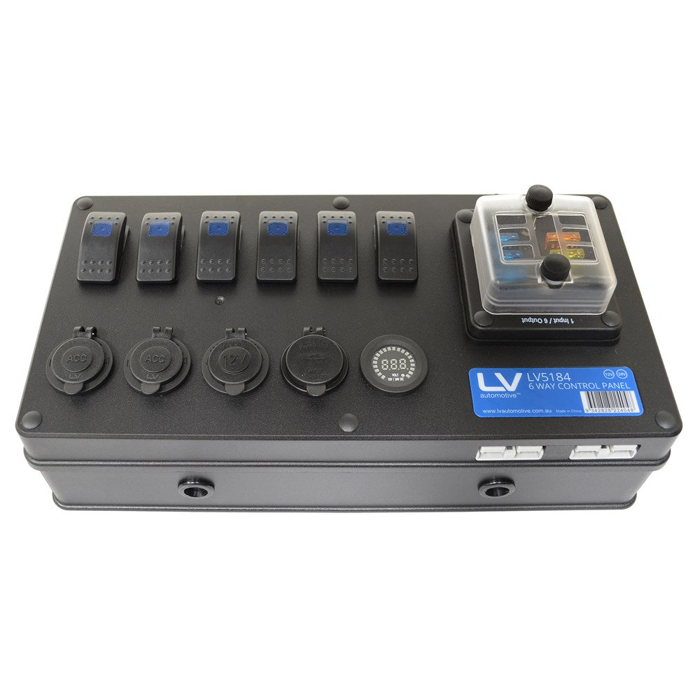 LV Automotive 12/24V 6 Way Control Panel - LV5184