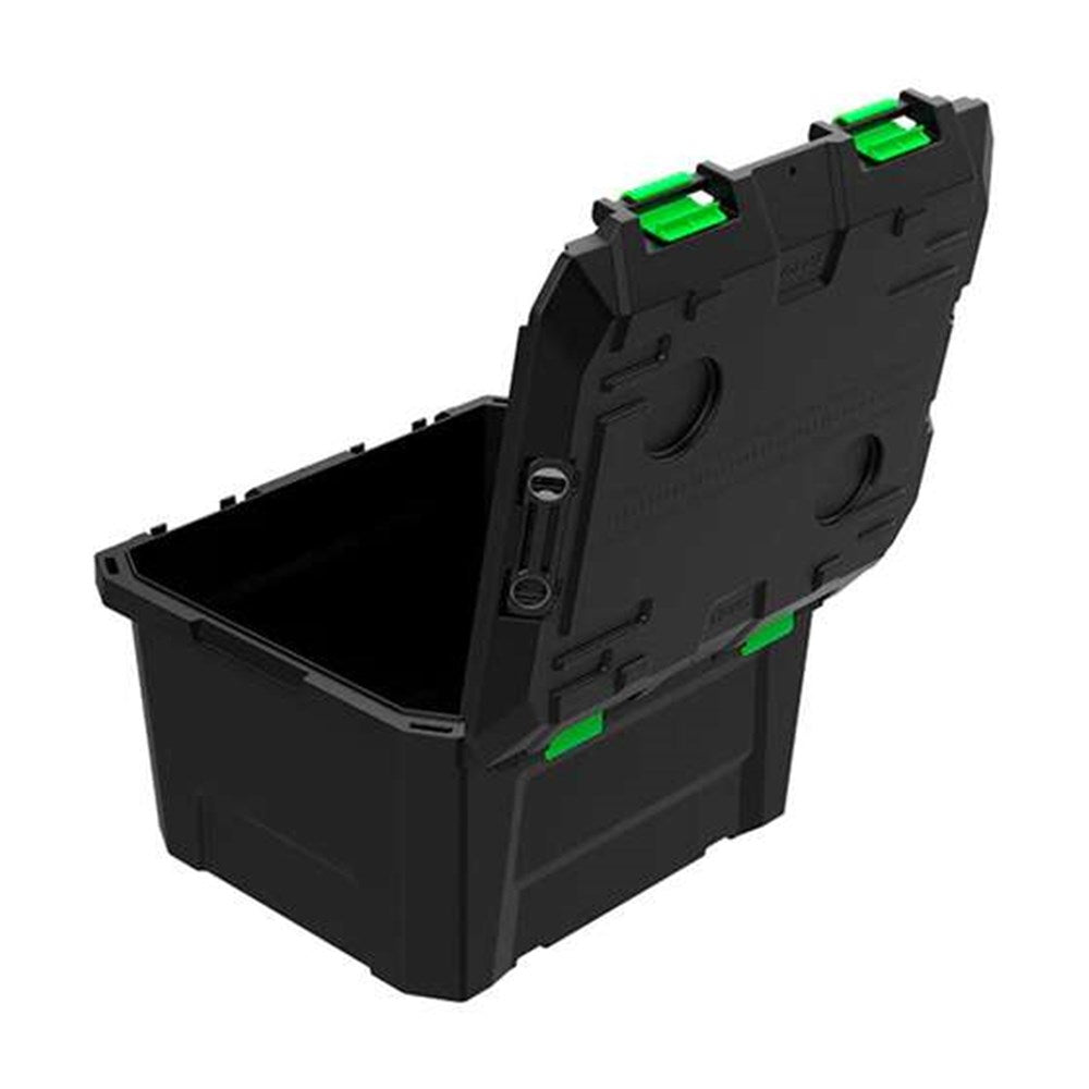 TRED Storage Box 65L - Mid - Black with Green - T54SBMBKG (Bulky item - Freight charges apply)