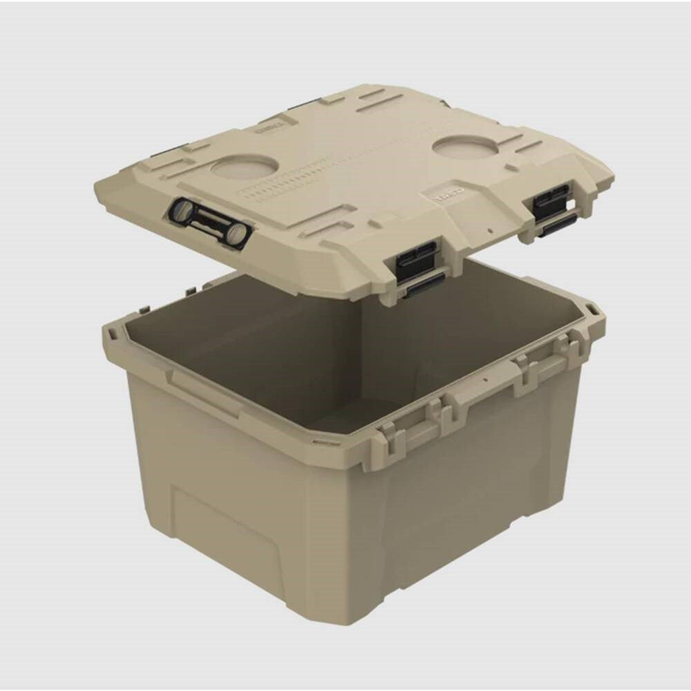 TRED Storage Box 65L - Mid - Desert Sand with Green - T54SBMDSB (Bulky item - Freight Charges apply)