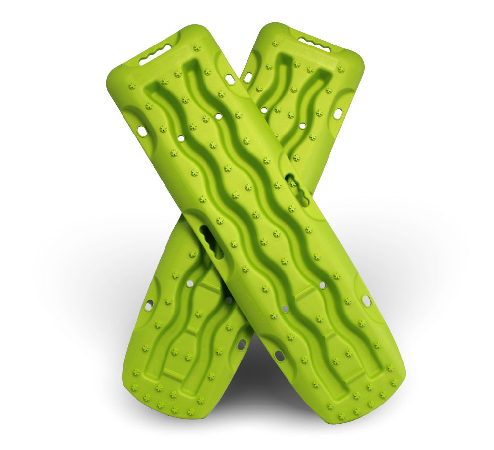 Exitrax Pair of 1110mm 4x4 Recovery Boards - Metallic Lime Green - ET1110MLG