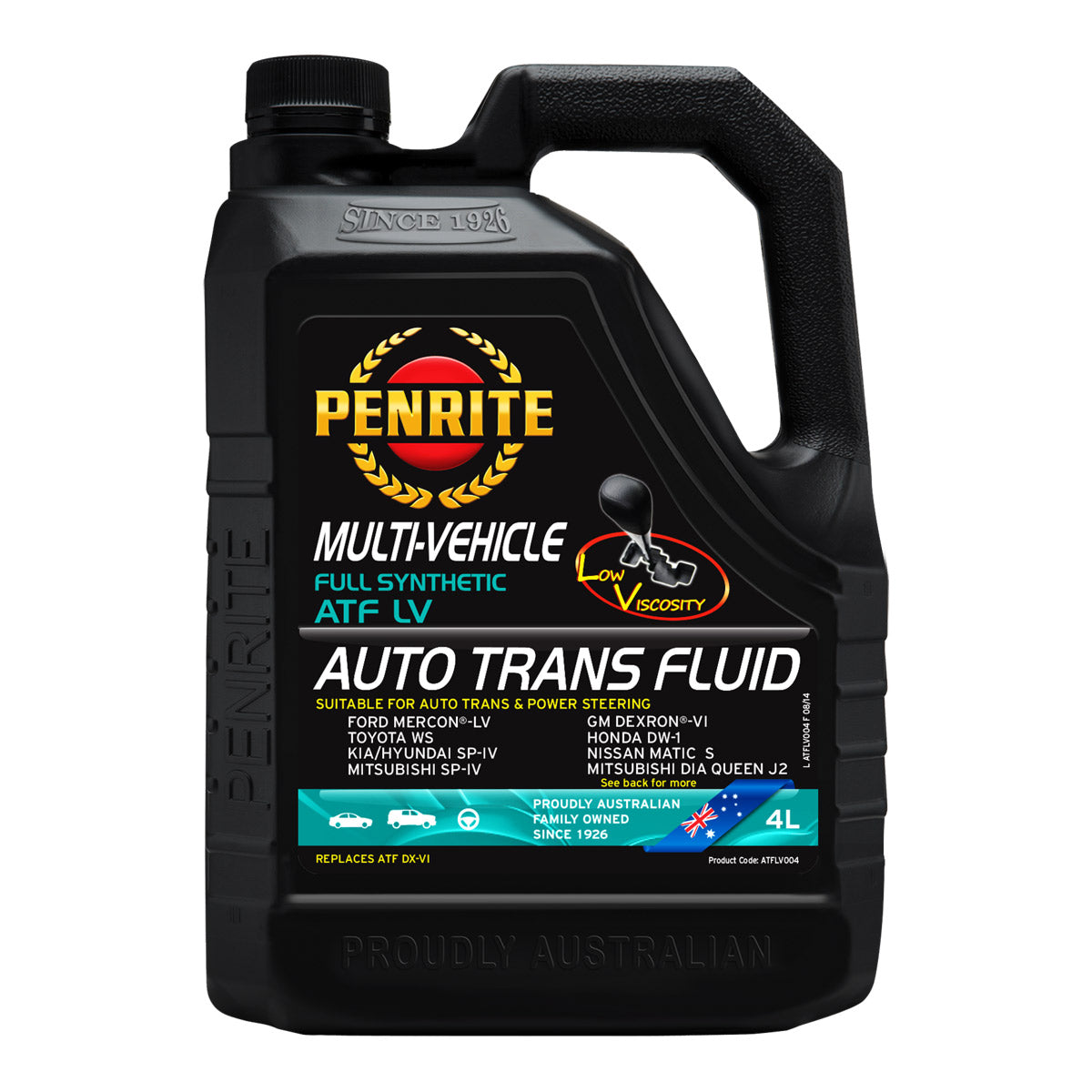 Penrite Full Synthetic Auto Transmission Fluid 4L - ATFLV004 (Pickup Only)