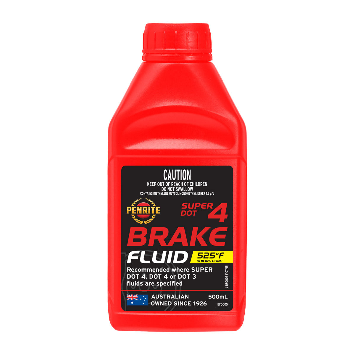 Penrite Brake Fluid Super Dot 4 500ml - BF0005 (Pickup Only)