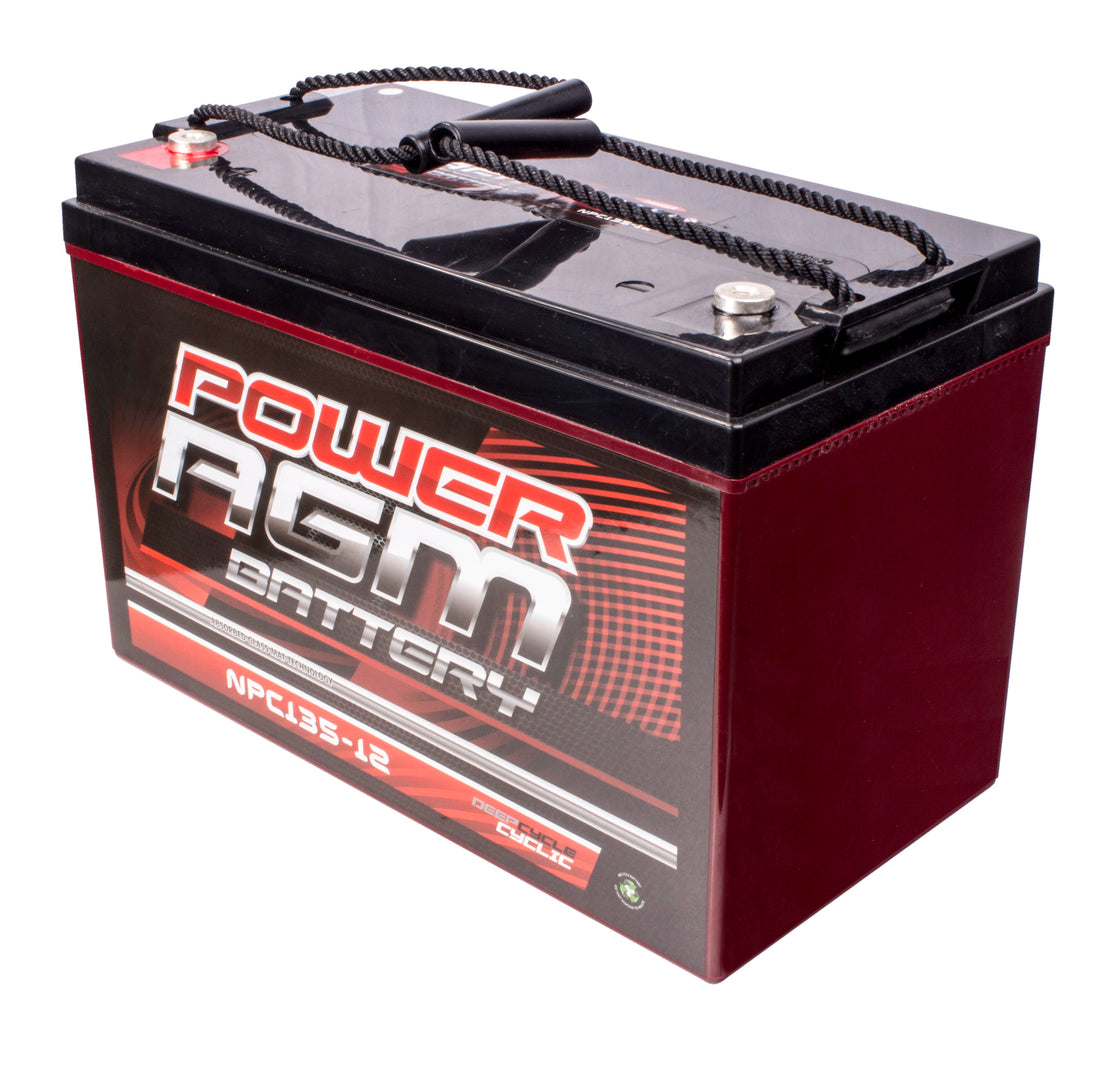 Power AGM NPC12V135A/H 135Ah Deep Cycle Absorbed Glass Mat VRLA Battery (Pickup Only)