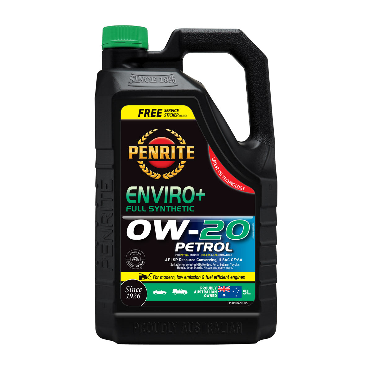 Penrite Enviro+ 0W-20 0W20 Full Synthetic Engine Oil  5L - EPLUS0W20005 (Pickup Only)