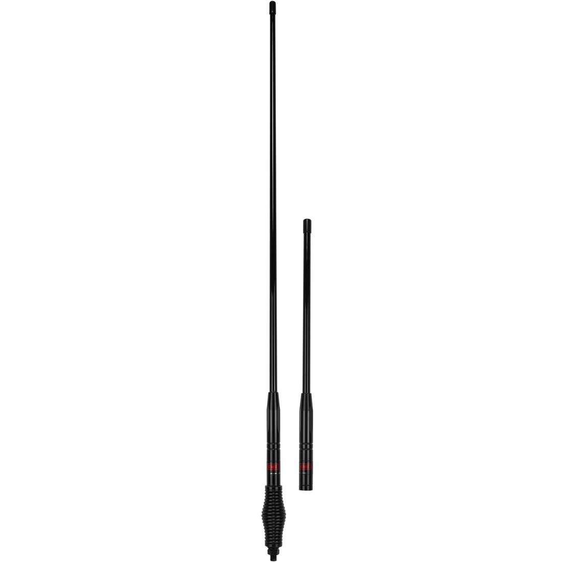 GME Medium Duty Black All Terrain Antenna Twin Pack (6.6 and 2.1 dBi Gain/1040mm and 580mm Length) - AE4702BTP