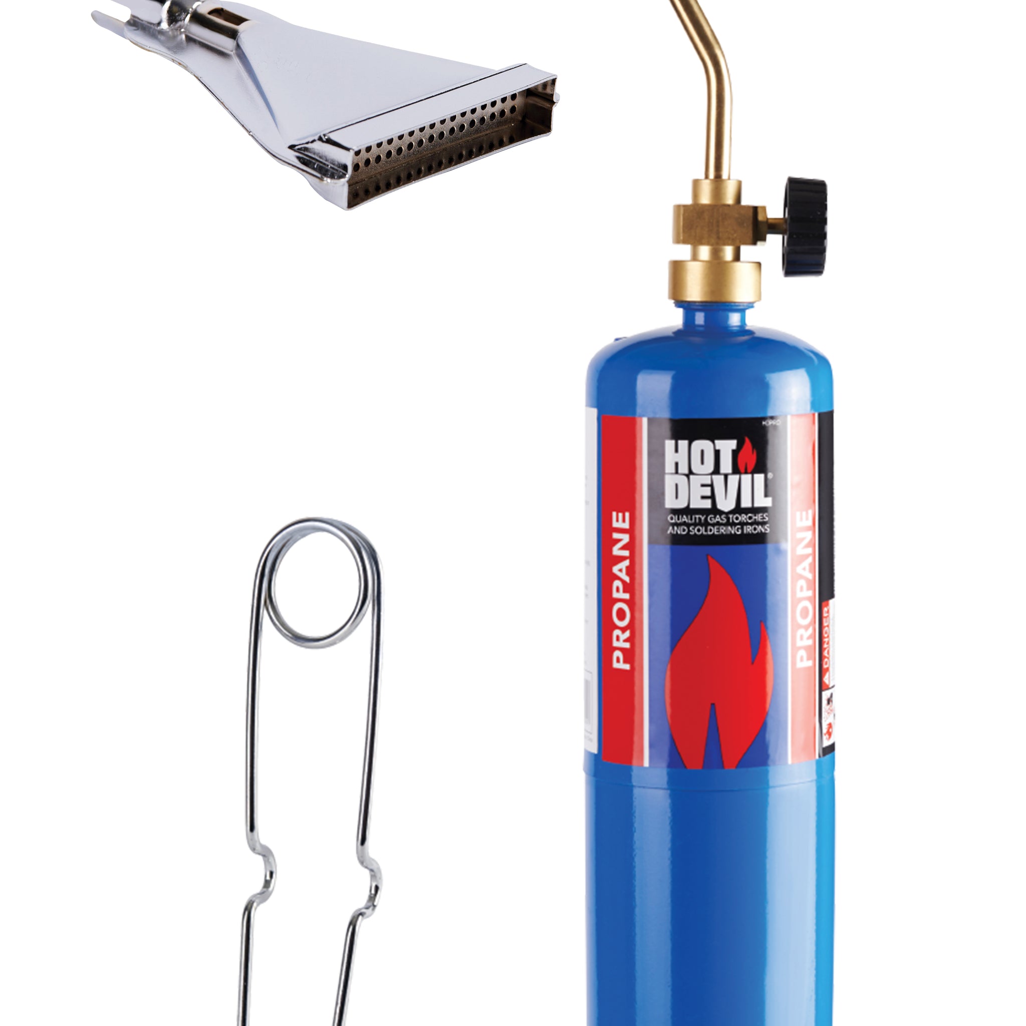 Hot Devil Propane Torch Kit With Hand Sparker & Bonus Flame Spreader - HDPTKB (Pickup Only)