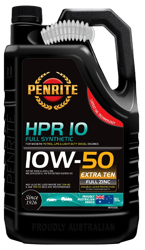 Penrite HPR 10 10W-50 Full Synthetic Engine Oil 5L - HPR10005 (Pickup Only)