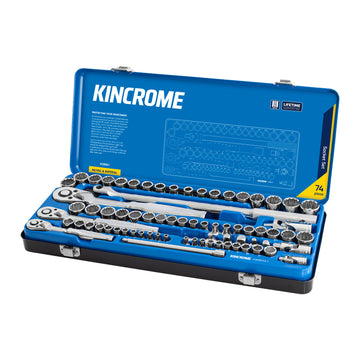 Kincrome Socket Set 74 Piece 1/4, 3/8 & 1/2" Drive - Metric & Imperial - K28041