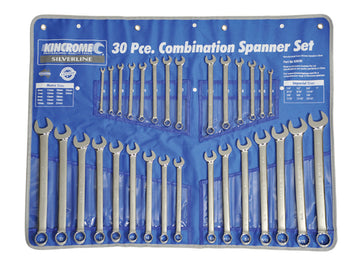 Kincrome Silverline 30 Piece Combination Spanner Set - Metric and Imperial - K3030