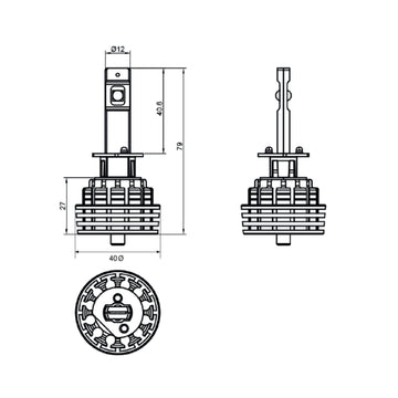 LED Autolamps H1-5000LM LED H1 Headlight Kit - Single Beam