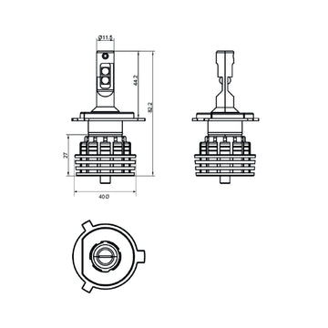 LED Autolamps H4-5000LM LED H4 Headlight Kit - High/Low Beam