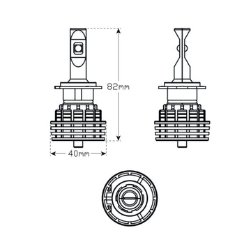 LED Autolamps H7-5000LM LED H7 Headlight Kit - Single Beam