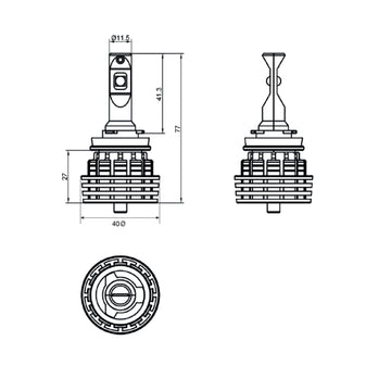 LED Autolamps H8,9,11-5000LM LED H8, H9, H11 Headlight Kit - Single Beam