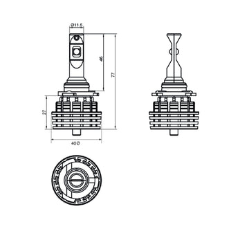 LED Autolamps HB3-5000LM LED HB3 Headlight Kit - Single Beam