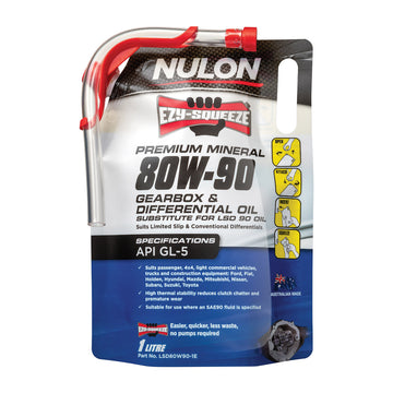 NULON LSD80W90-1E Premium Mineral 80W-90 Gearbox & Differential Oil 1L