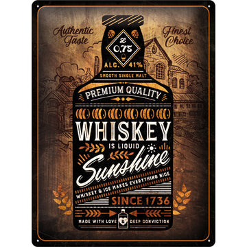 Nostalgic Art 30 x 40cm Metal Sign Whiskey Sunshine 23281 - 5123281