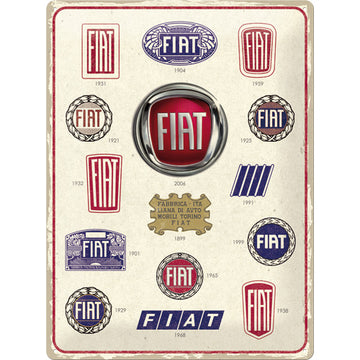 Nostalgic Art 30 x 40cm Metal Sign Fiat Logo Evolution 23297 - 5123297