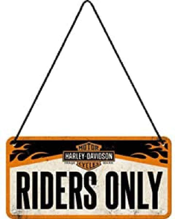 Nostalgic Art Hanging Sign 10X20Cm Harley-Davidson Riders Only 28003 - 5128003