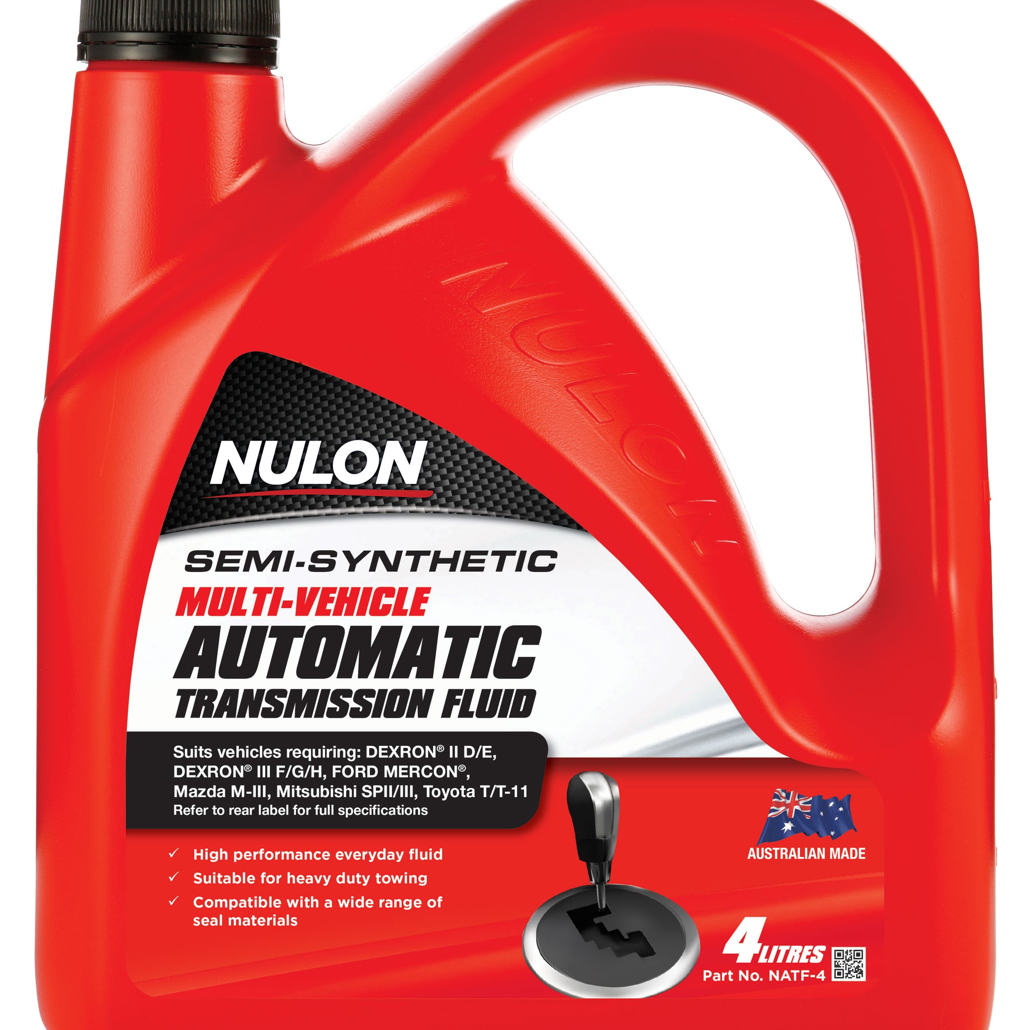 Nulon NATF-4 Semi Synthetic Multi-Vehicle Automatic Transmission Fluid 4L