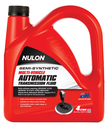 Nulon NATF-4 Semi Synthetic Multi-Vehicle Automatic Transmission Fluid 4L