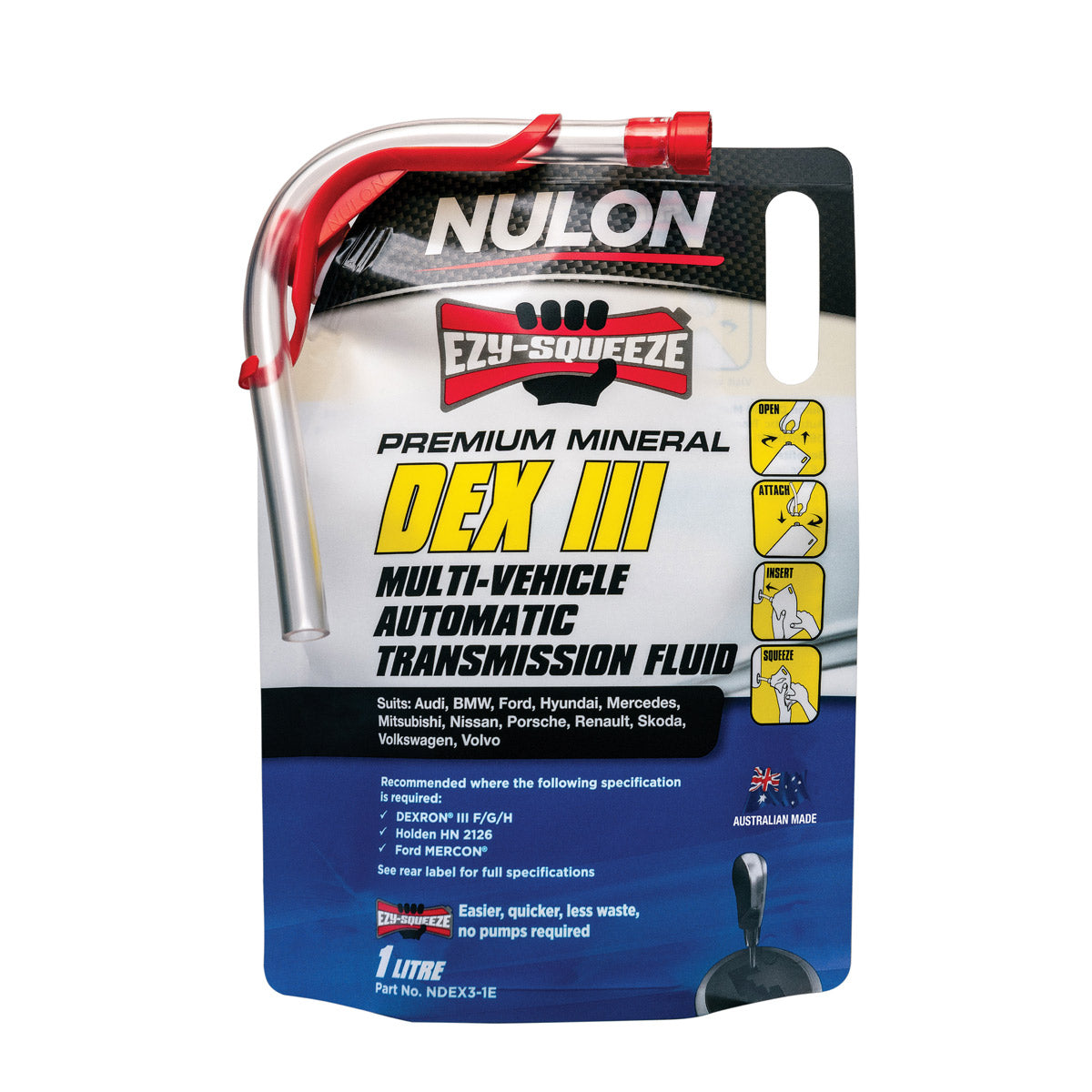 NULON NDEX3-Premium Mineral Automatic Transmission Fluid 1L