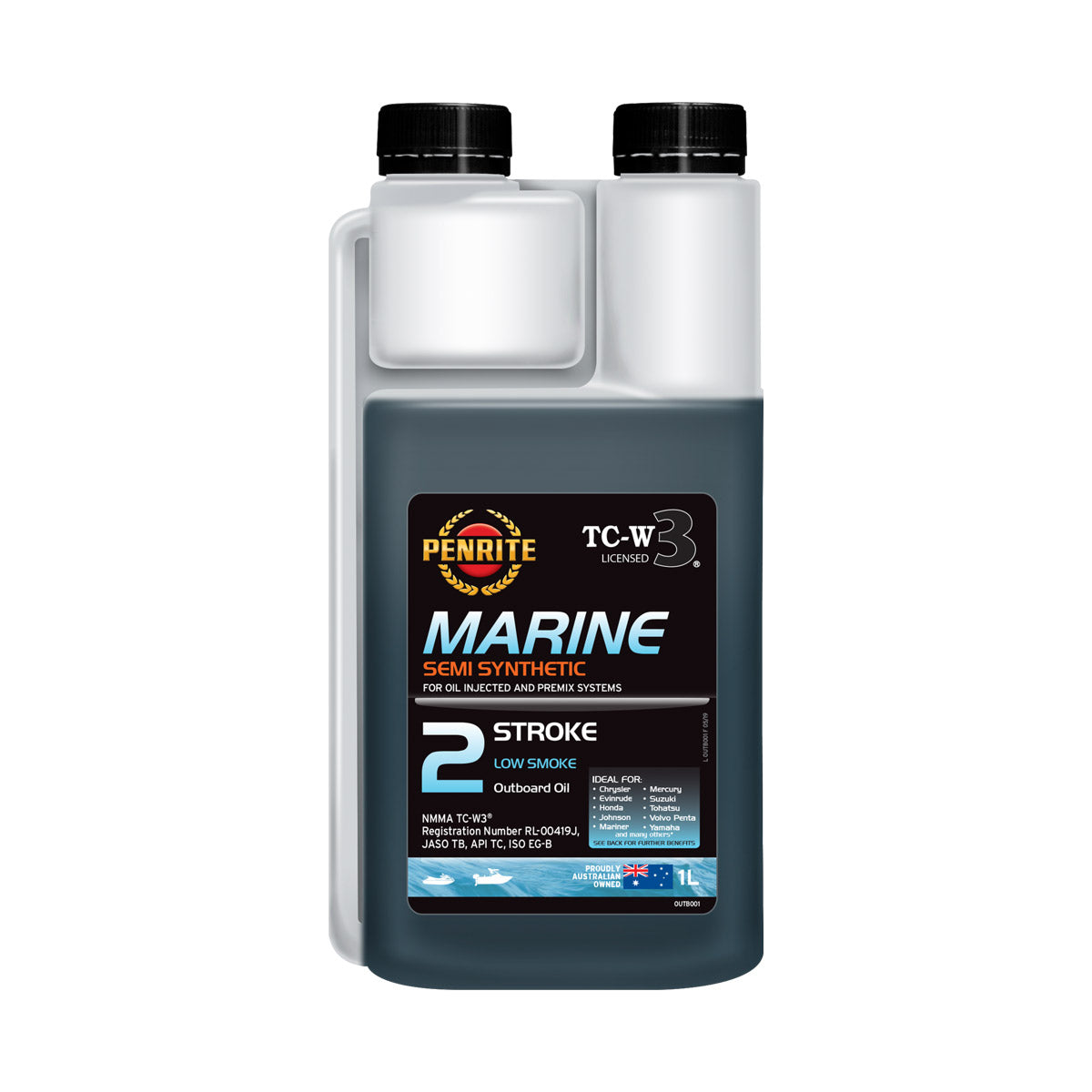 Penrite Marine Outboard 2 Stroke Oil 1L - OUTB001