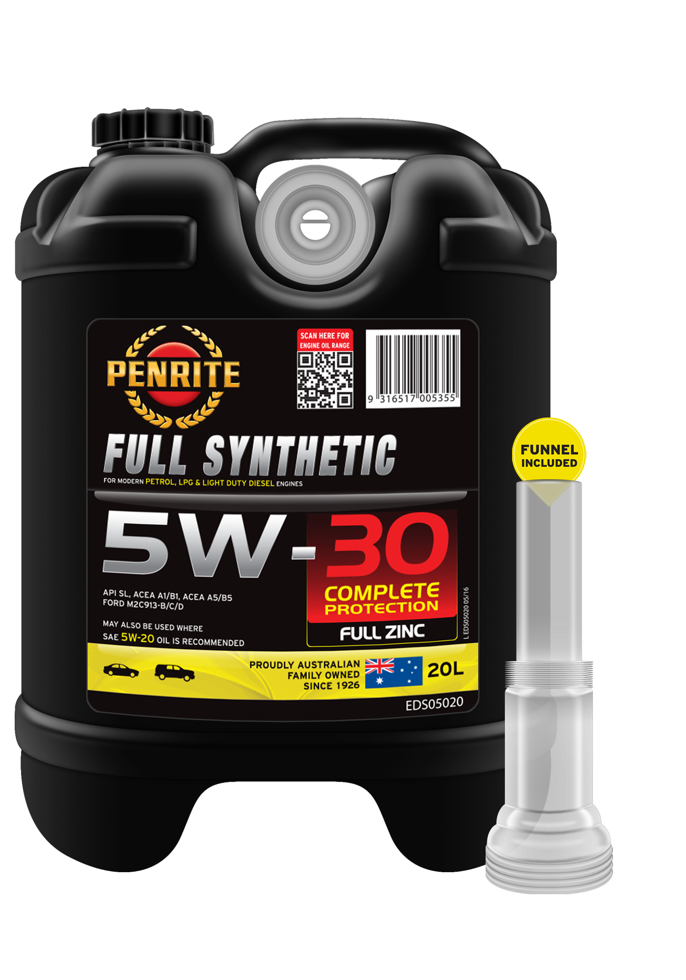 Penrite Full Synthetic Engine Oil 5w30 5W-30 20L EDS05020