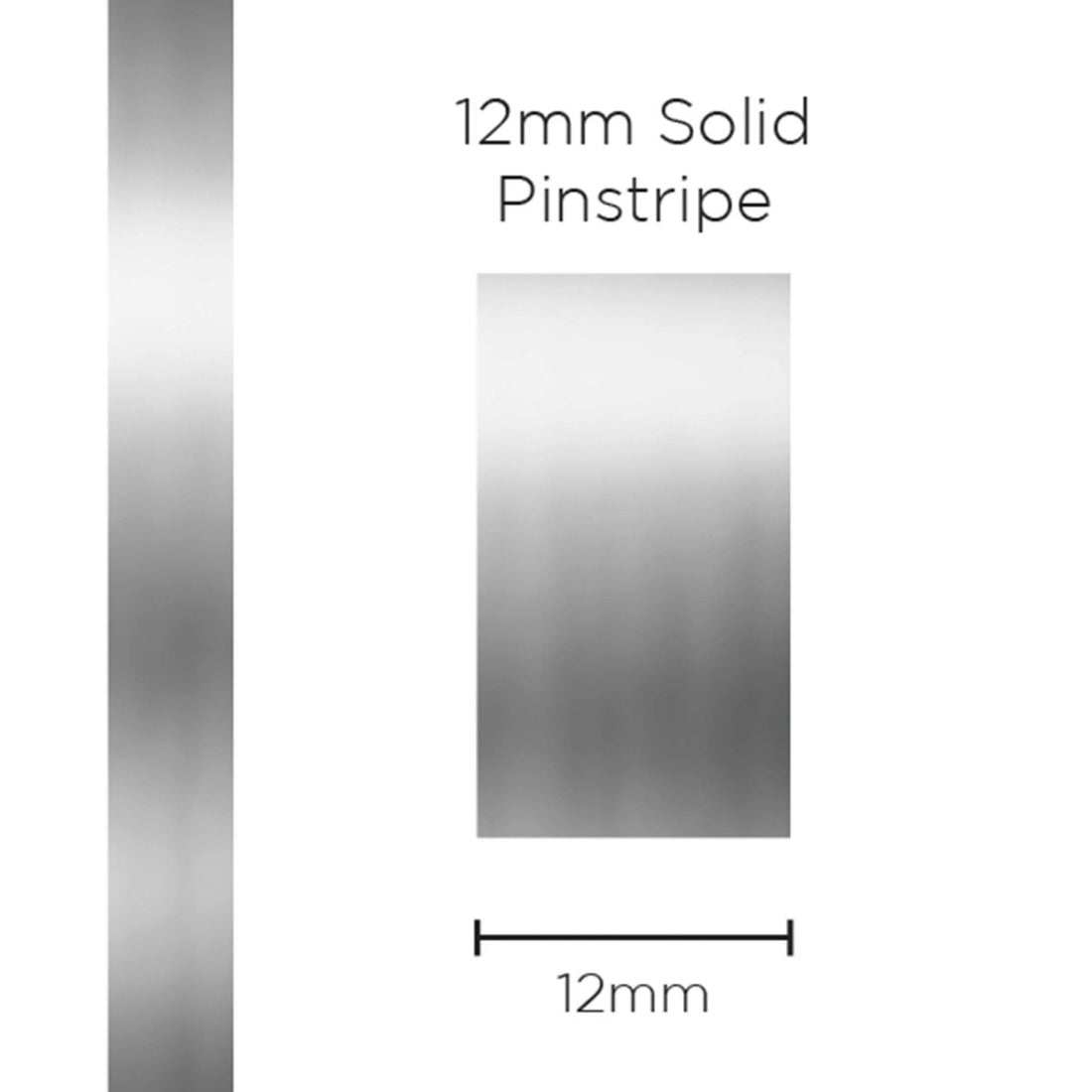 SAAS 12mm Pinstripe, Solid Chrome Mylar (10m) - 11499