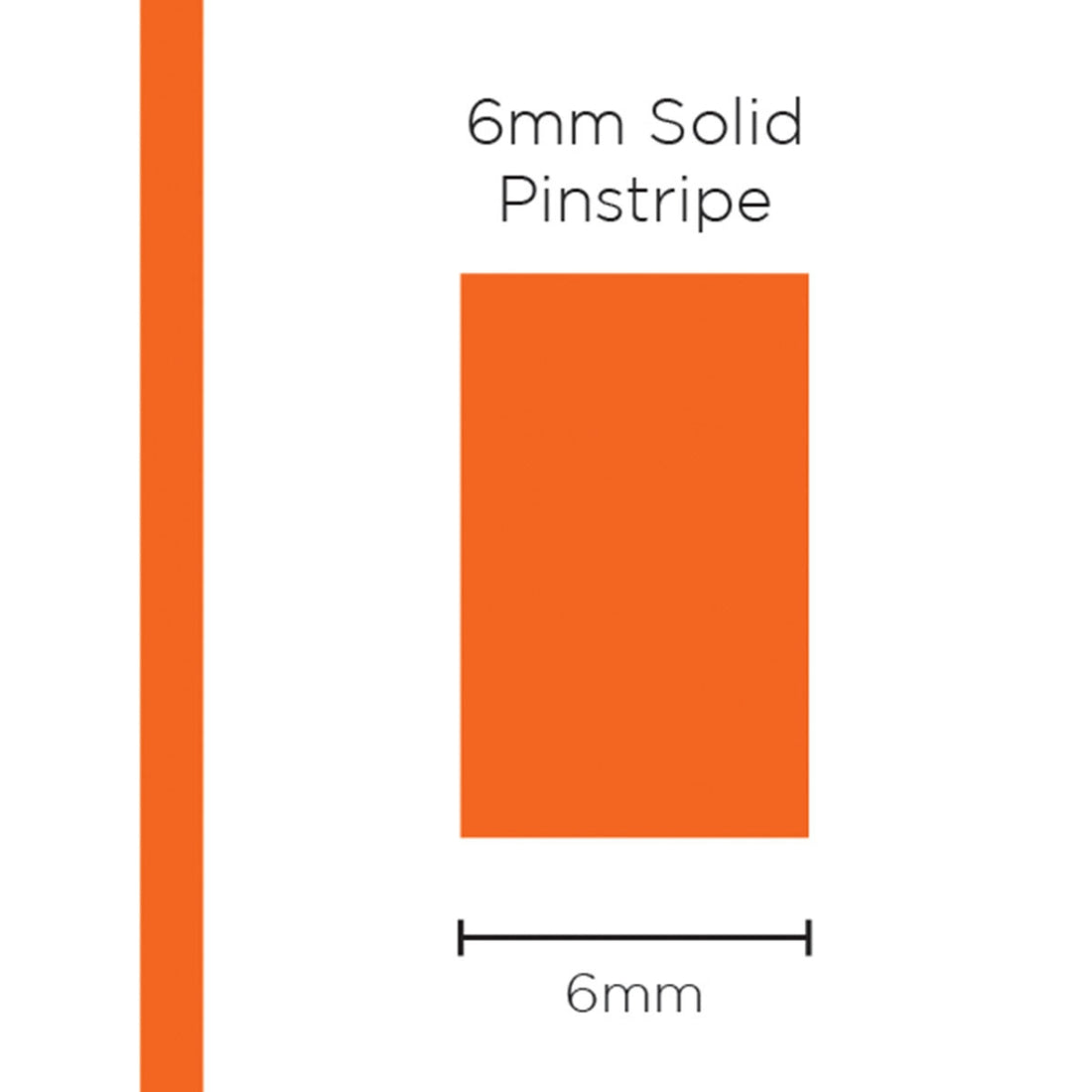 SAAS 6mm Pinstripe, Solid Orange (10m) - 1218