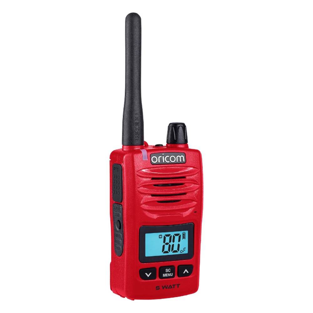 Oricom DTX600RD 5 Watt IP67 Waterproof Handheld UHF CB Radio - Red