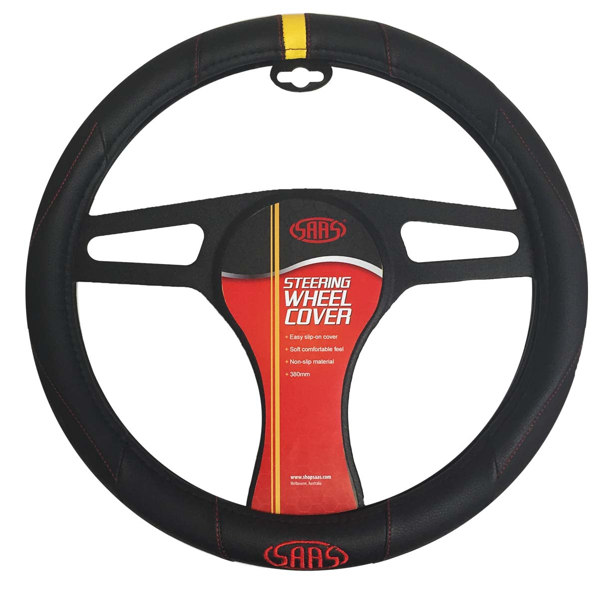 SAAS SWC004 Steering Wheel Cover Black 380mm