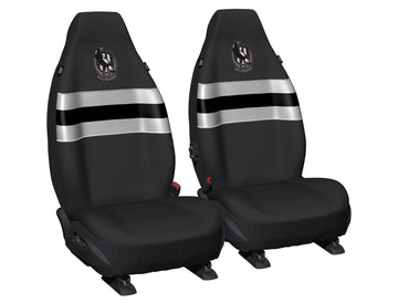 AFL Seat Cover Collingwood Universal Size 60 Front Pair - PPAFLCOL6/2