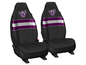 NRL Seat Cover Sea Eagles Universal Size 60 Front Pair - PPNRLSEA6/2