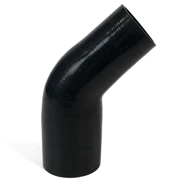 SAAS 45 Degree Angled Silicone Reducer - 63 x 76mm (2.5 x 3 Inch) - Black - SSH456376