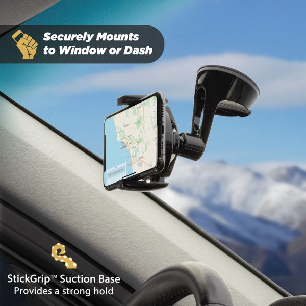 SCOSCHE Magicgrip Qi Wireless Charger Window and Dash Mount - MGQWD-XTET (Delivery Only)