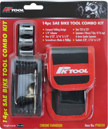 PK Tools 13 Piece Sae Bike Tool Combo Kit  -  PT40101