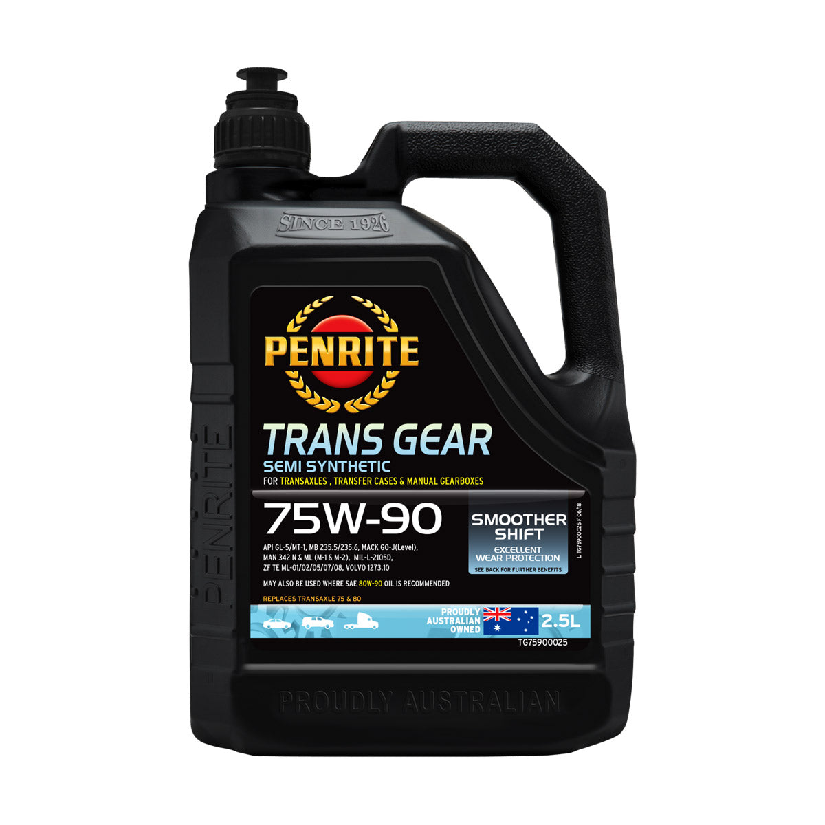 Penrite Trans Gear 75W-90 Semi Synthetic Oil 2.5L - TG75900025 (Pickup Only)