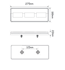 LED Autolamps 275ARM Premium Rear Combination LED Lamp with Inbuilt Reflector - Stop/Tail/Indicator