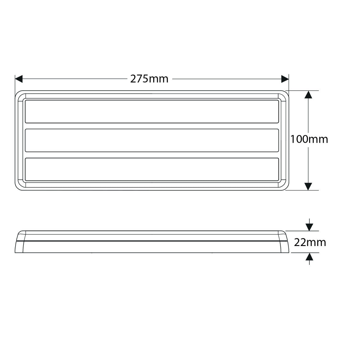 LED Autolamps 275ARWM Rear 12/24V Combination LED Lamp - Stop/Tail/Indicator/Reverse