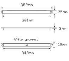 LED Autolamps 380W12 LED Recessed Strip Lamp - Reverse