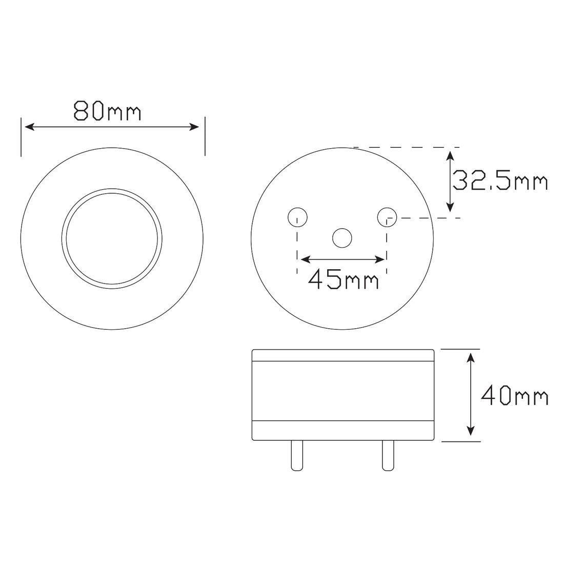 LED Autolamps 80AW Front LED Indicator/Position Lamp with Clear lens