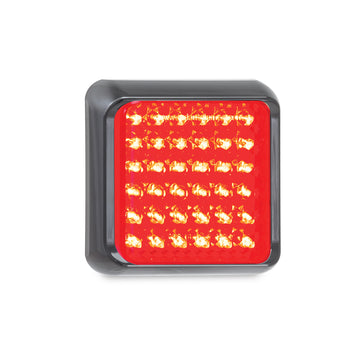 LED Autolamps 80RM LED Stop/Tail Lamp - Square with Black Bracket