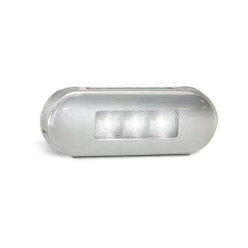 LED Autolamps 86WM LED Front End Outline Marker Lamp with Clear Lens Coloured LEDs - Brushed Steel Bezel