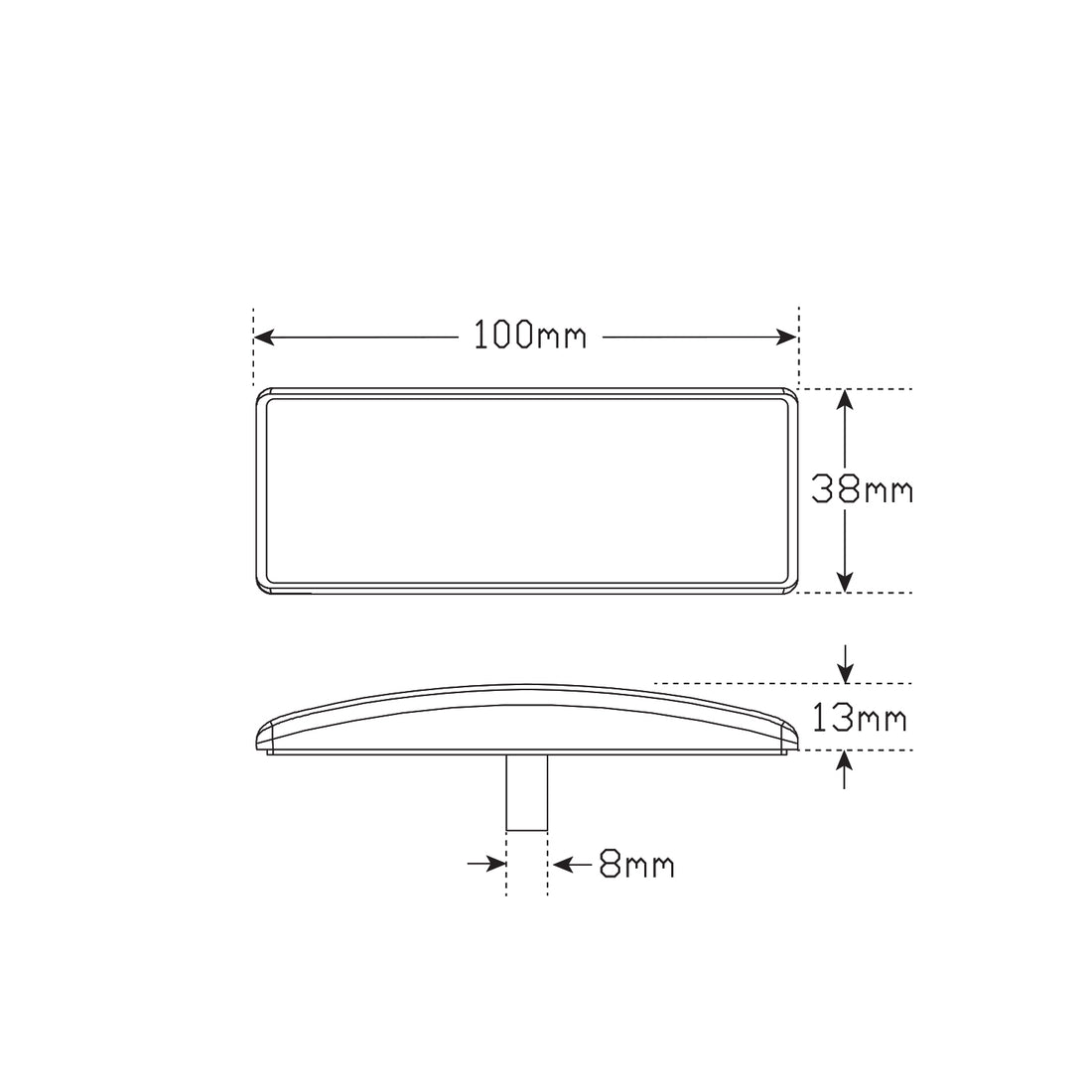 LED Autolamps EU38AMHD LED Amber Side Marker Lamp with Inbuilt Reflector and 3M Double Sided Tape Mount