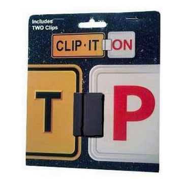 Clip It On 2 x Black Clips For P/L plates - B2C2CCB