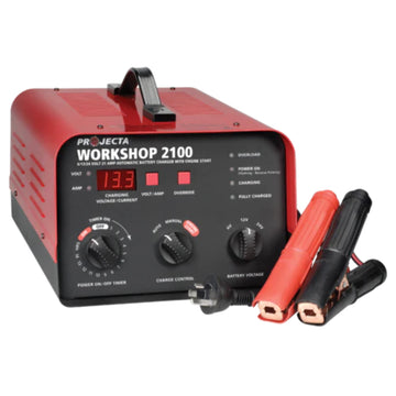 Projecta HDBC35 6/12/24V 21A Automatic and Manual 2 Stage Workshop Battery Charger with Engine Start Mode